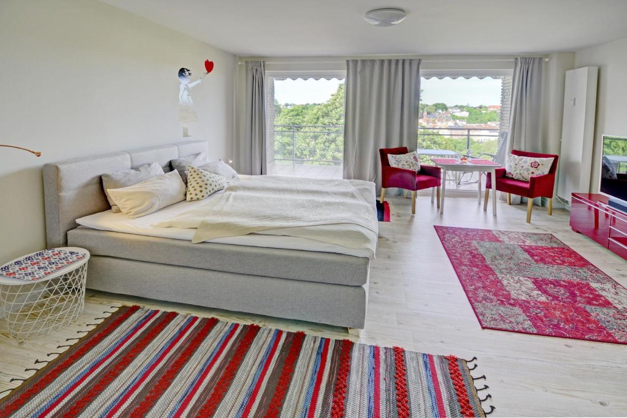 Fewo1846 - Flensview - Komfortables Studioapartment Mit Balkon Und Hafenblick Фленсбург Экстерьер фото